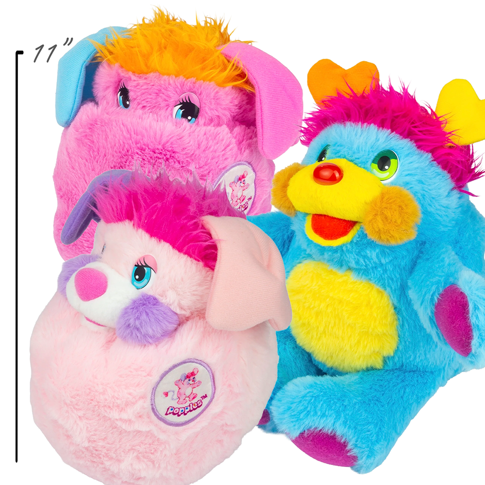 Popples 11" Large Plush Collection (Set of 3) Features the Iconic Interactive Transformation The Loyal Subjects