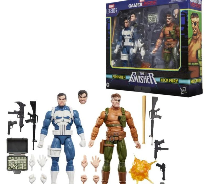 Marvel Legends Gamerverse Punisher & Nick Fury 6" Action Figure Two-Pack IN HAND