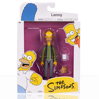Lenny Leonard with Bag and Mug Wave 3 Action Figure The Simpsons 5in Scale by Jakks Pacific in packaging with character art