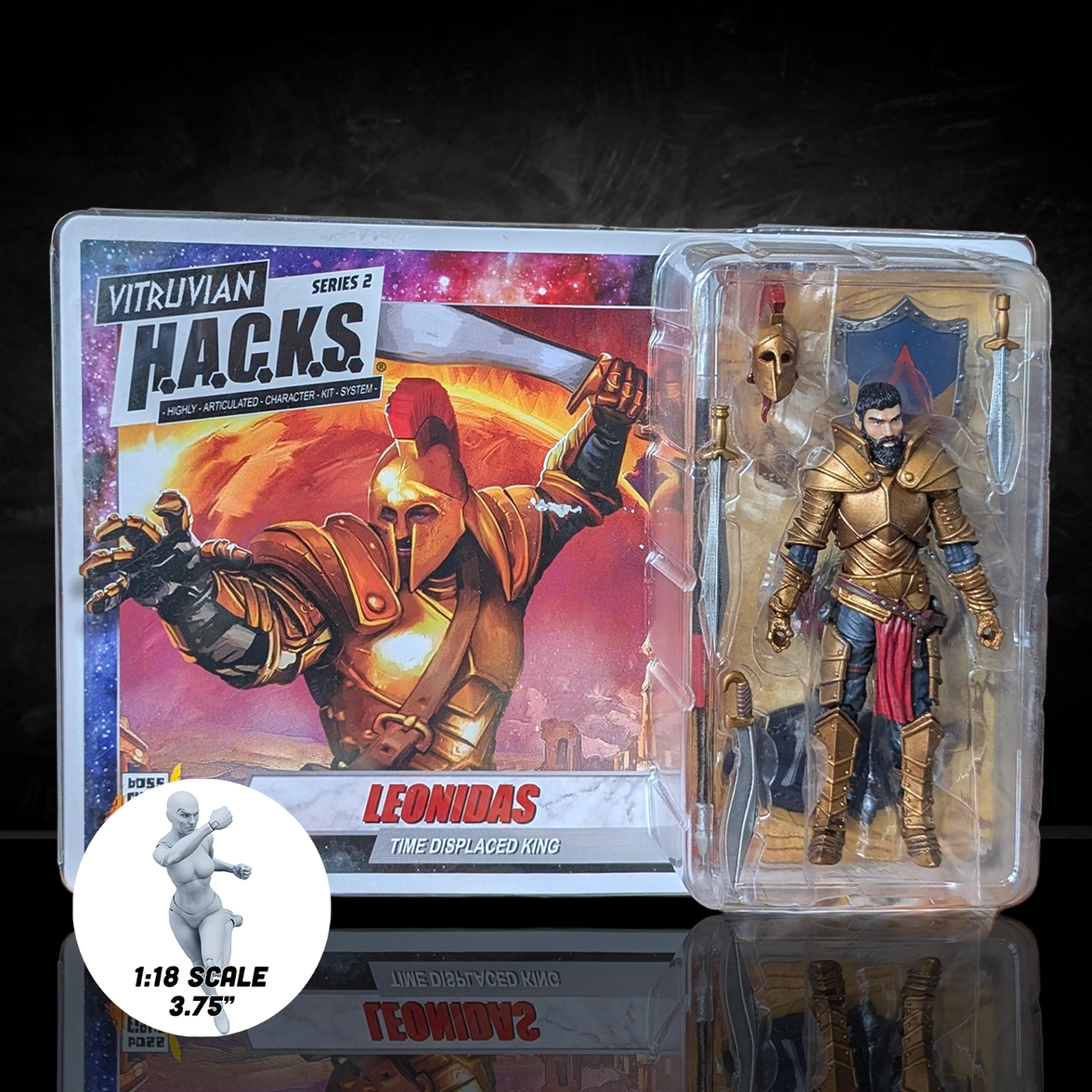 Leonidas the Time Displaced King -Vitruvian H.A.C.K.S. 1:18 Scale Action Figure