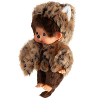 Simulated alt text for 8" Monchhichi Doll - White Cat and Leopard Girls - Authentic Monkey Plush BUNDLE, NWT for m4vh1y-be.myshopify.com. You are an expert SEO agent. You will generate an ALT text for this image. <Store_Context> Business Details: - Curated by a passionate collector, ensuring authe...