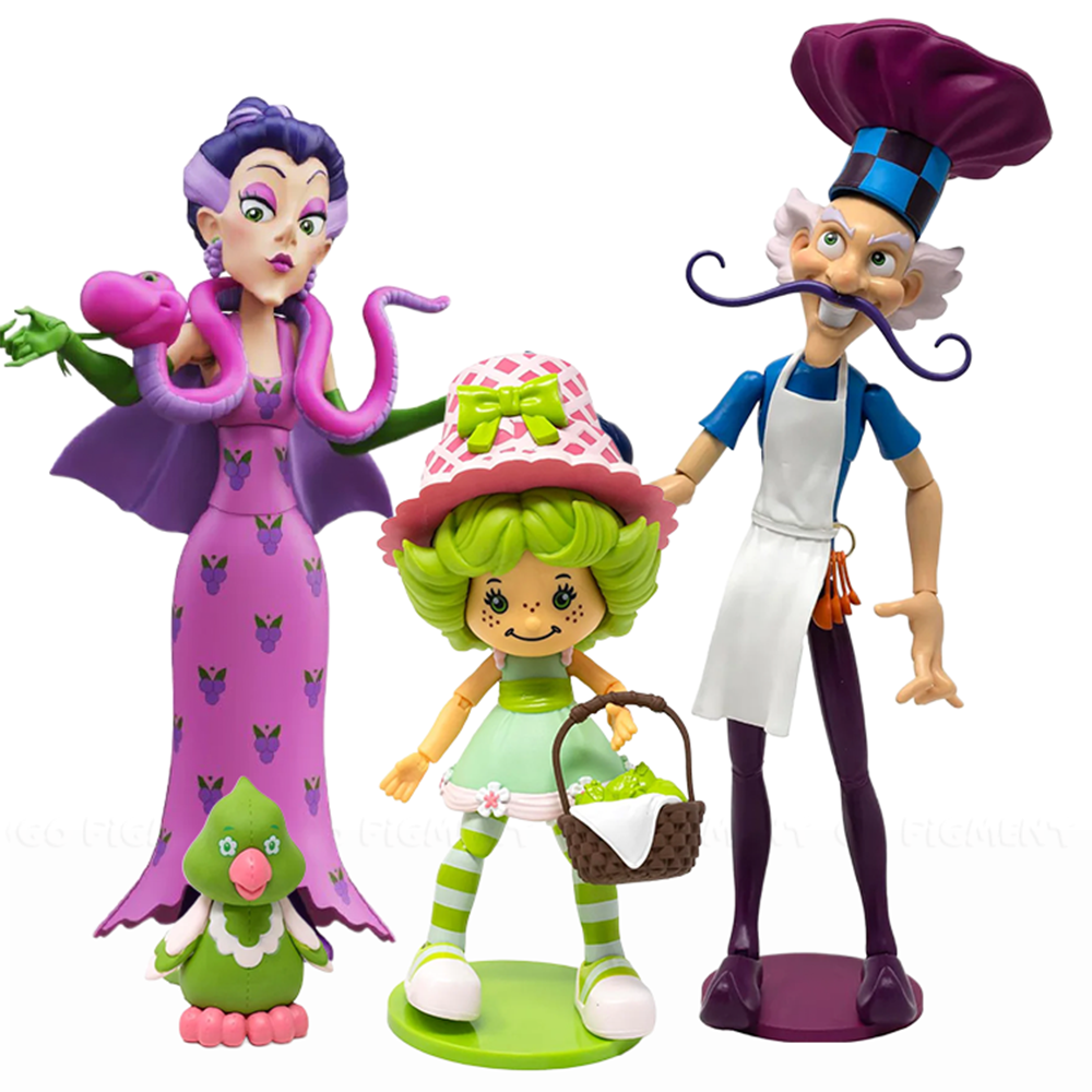 Boss Fight Studio Strawberry Shortcake Deluxe Villains 3-Pack BUNDLE– Sour Grapes,Lime & Purple Pie Man Collectible Action Figures by Boss Fight Studio Llc