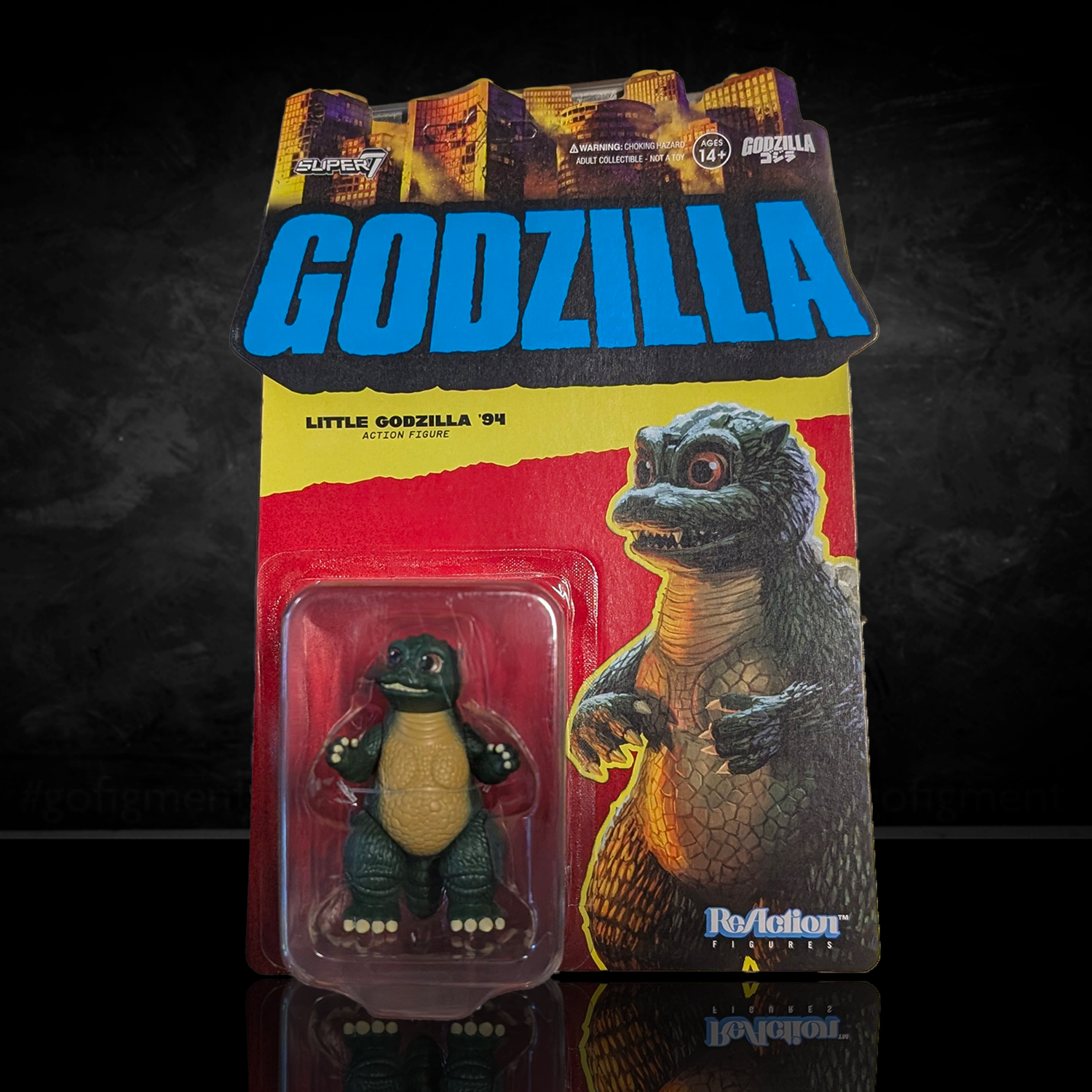 Little Godzilla 3 3/4-Inch ReAction Figure Super7 Toho Kaiju Collectible Figure