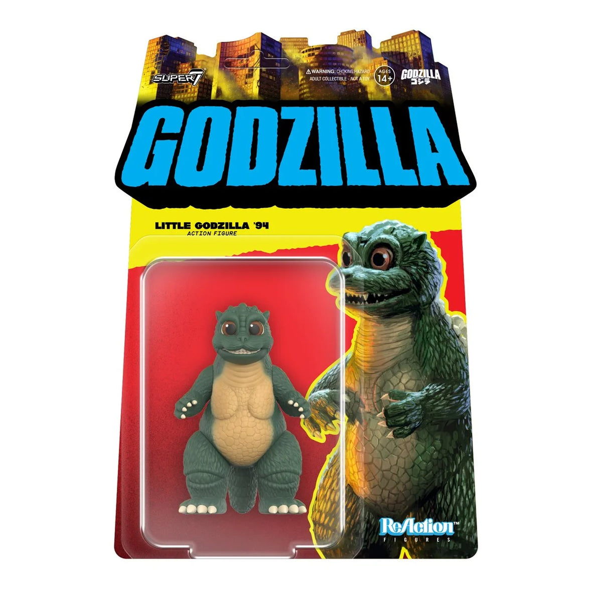 Little Godzilla 3 3/4-Inch ReAction Figure Super7 Toho Kaiju Collectible Figure