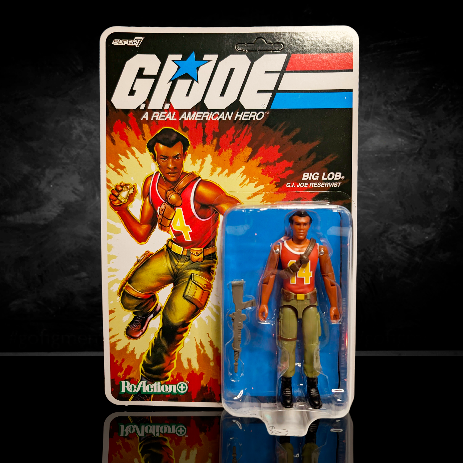 Joe Big Lob G.I. Joe 3 3/4-inch ReAction+ figure by Hasbro with O-Ring design in packaging