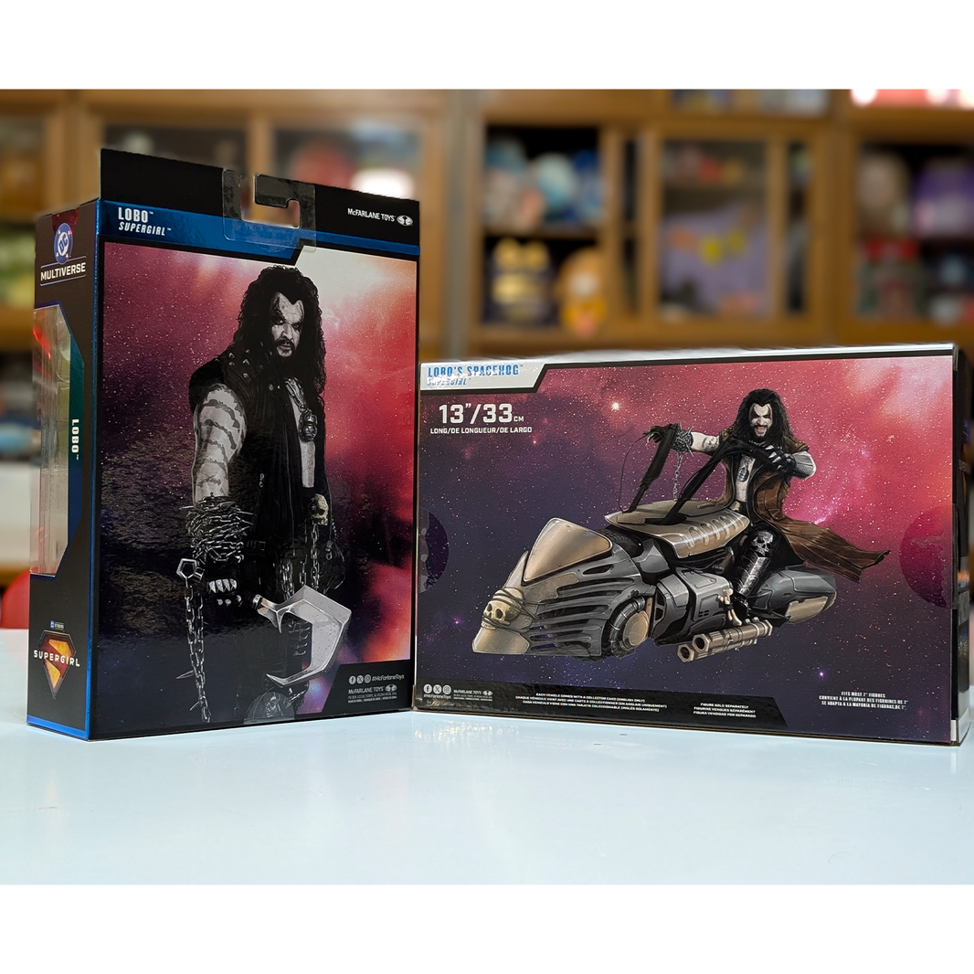Lobo and Spacehog Vehicle DC Multiverse Supergirl Movie Action Figure Set McFarlane Toys