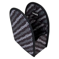 Loungefly mini-backpack insert organizer with repeating logo pattern and multiple compartments inside black fabric