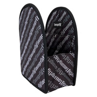 Open black Loungefly mini-backpack insert organizer with repeating logo and interior pockets