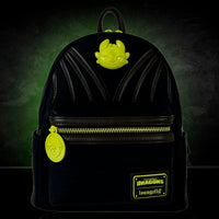 Loungefly How to Train Your Dragon Toothless-inspired black mini backpack with green accents and dragon details
