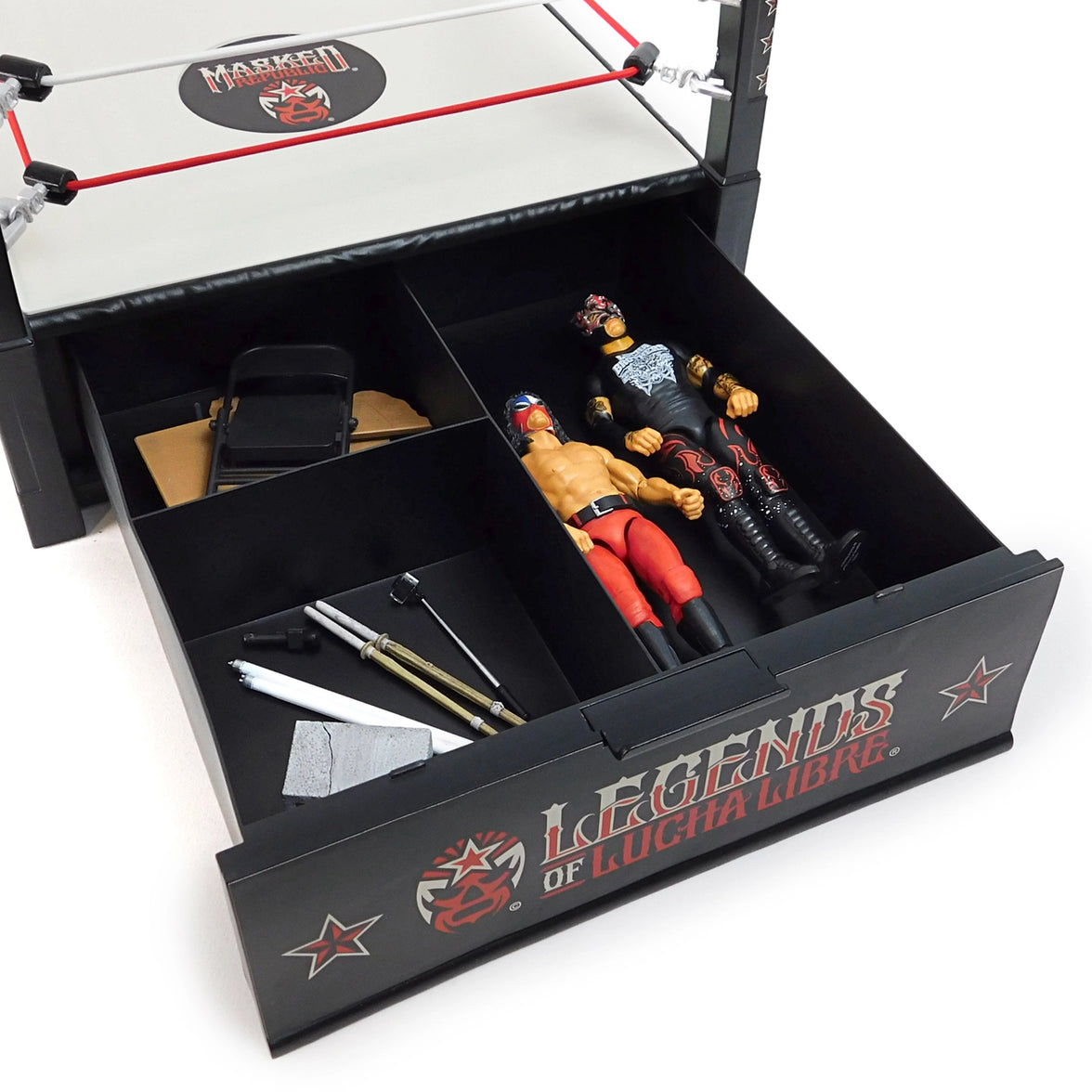 Wrestling Ring Playset Legends of Lucha Libre Premium 1:12 Scale 6"