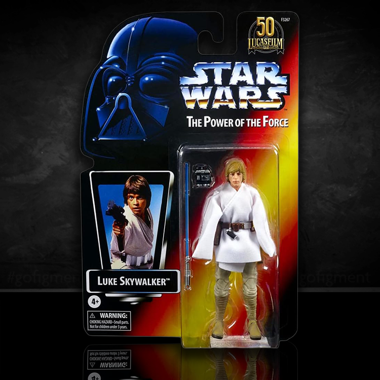 Hasbro Star Wars Black Series Luke Skywalker 6-inch figure in 50th Lucasfilm anniversary Power of the Force packaging