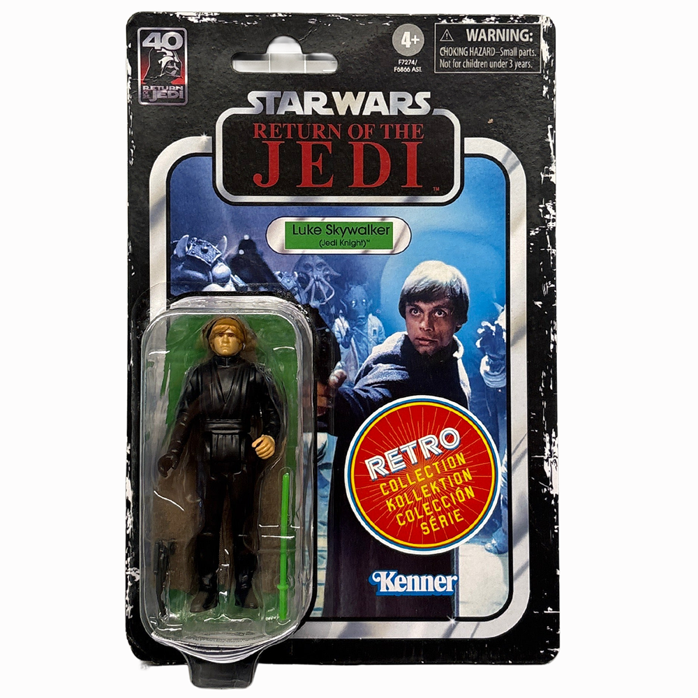 Luke Skywalker Jedi Star Wars Retro Collection Action Figure 1:18 ROTJ by Kenner in carded packaging
