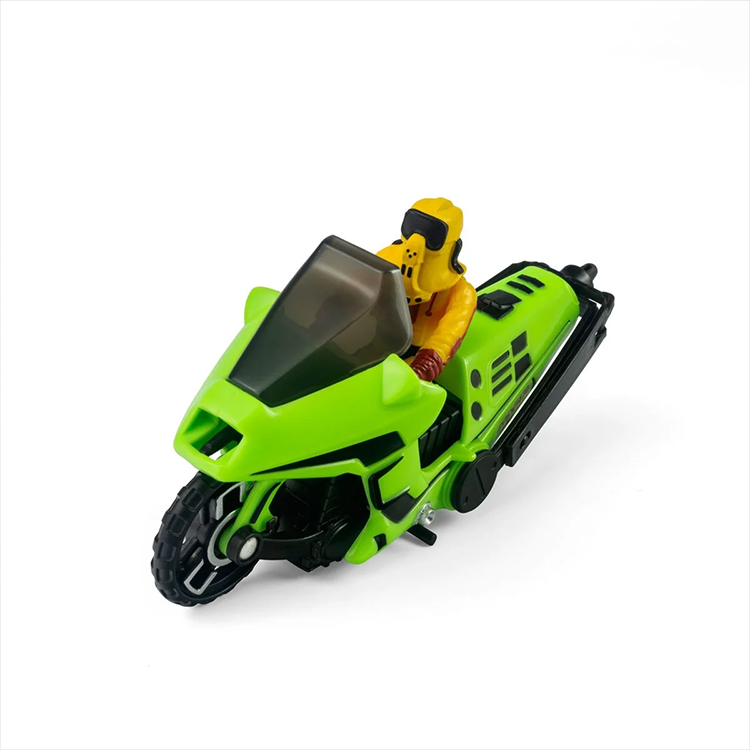 Loyal Subjects M.A.S.K. Condor green motorcycle with Brad Turner figure wearing yellow HOCUS POCUS mask