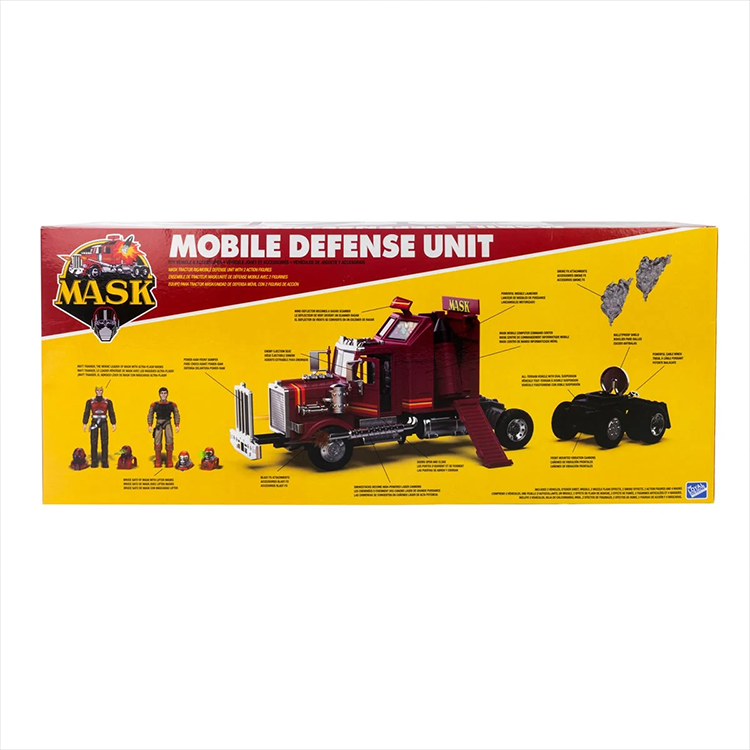 The Loyal Subjects M.A.S.K. Mobile Defense Unit playset with transforming semi-truck and action figures Matt Trakker and Bruce Sato.