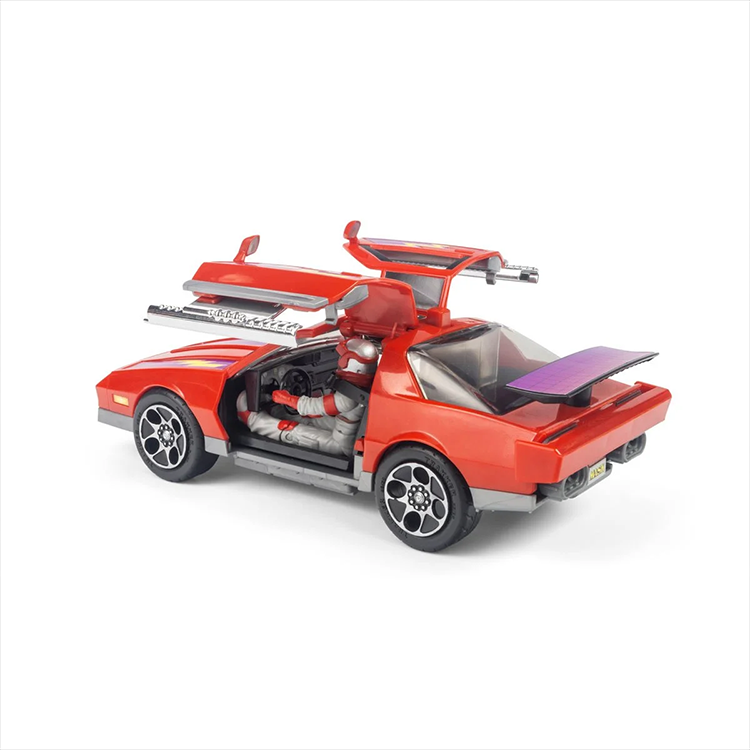 Loyal Subjects M.A.S.K. Thunderhawk vehicle figure with open gull-wing doors and pilot figure inside