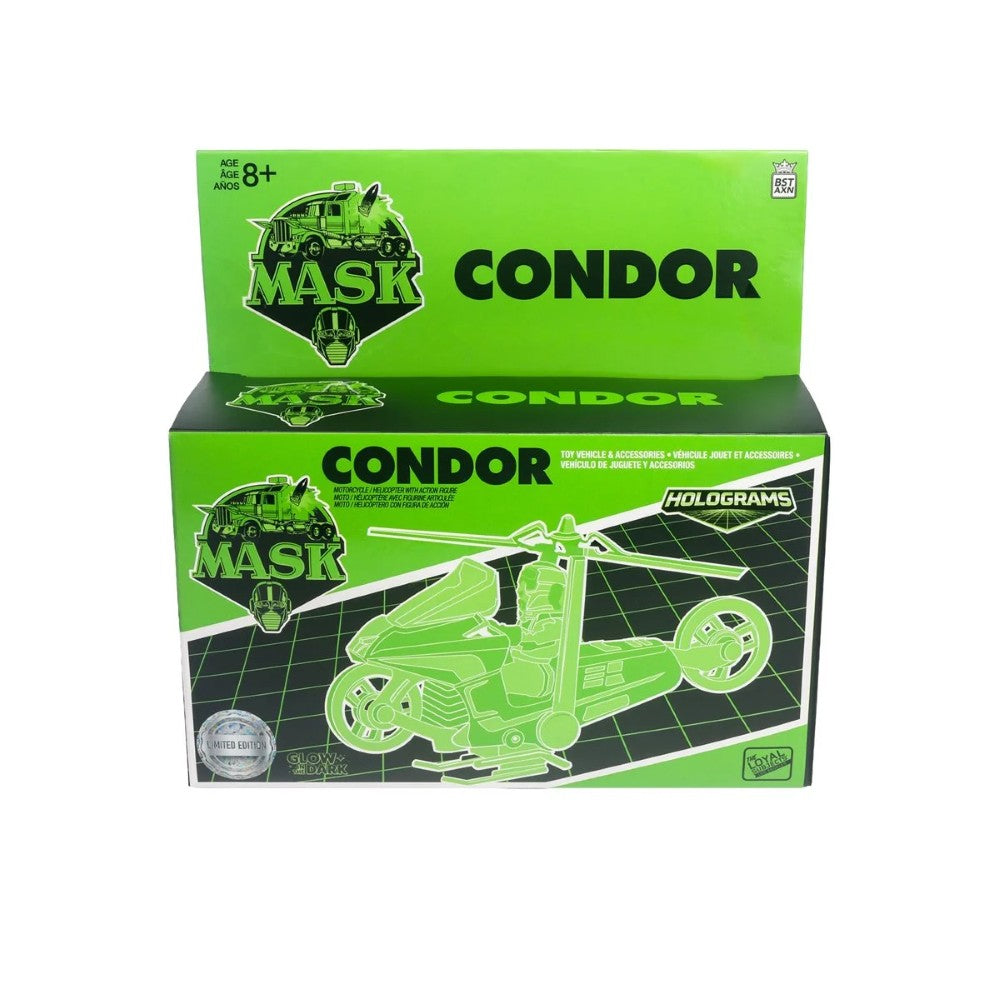 Green MASK Condor toy box featuring a helicopter vehicle illustration and Holograms branding