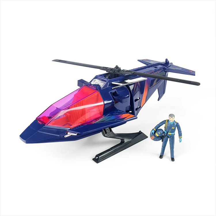 The Loyal Subjects M.A.S.K. High Tech Helicopter with pilot figure and detailed cockpit playset