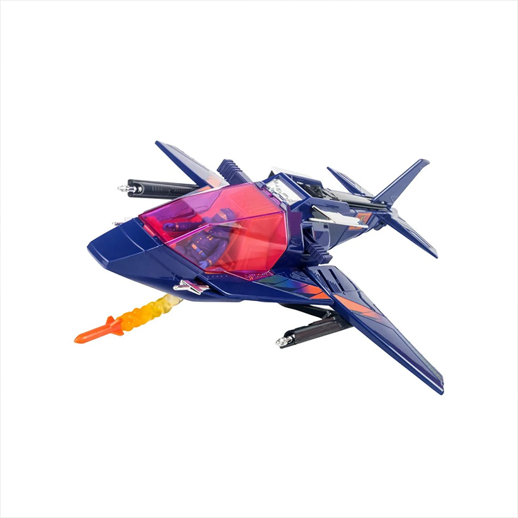 The Loyal Subjects M.A.S.K. High Tech Helicopter action figure playset in jet fighter mode with missile effects