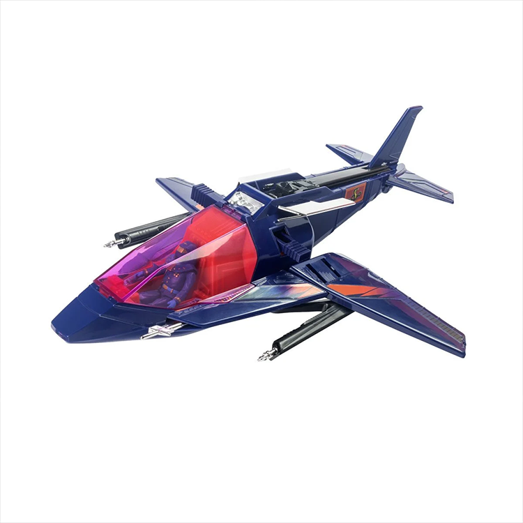 The Loyal Subjects M.A.S.K. High Tech Helicopter vehicle in jet fighter mode with pilot figure inside cockpit