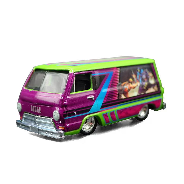 Hot Wheels Mattel 1966 Dodge A100 Van diecast featuring vibrant Masters of the Universe design and detailed artwork.