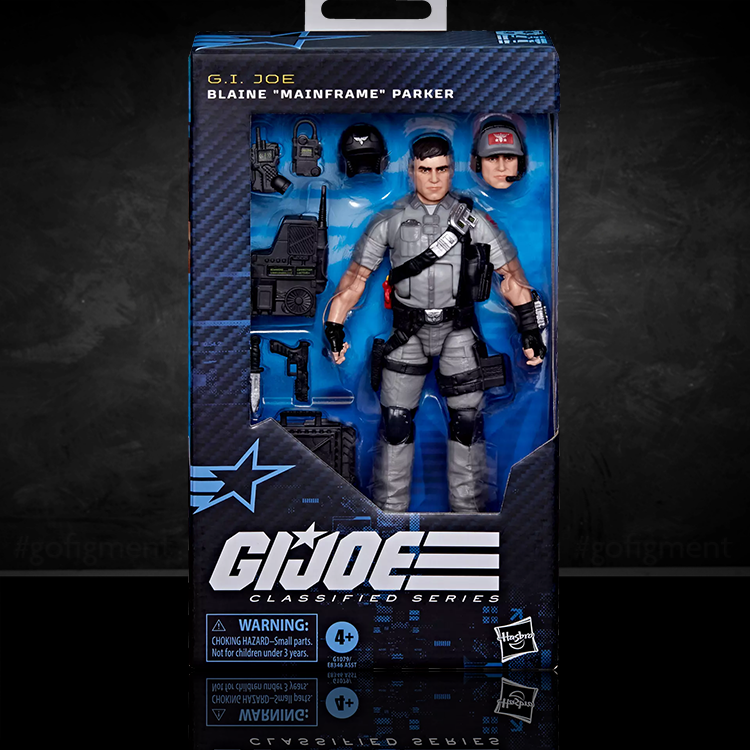 GI Joe Classified Series Blaine Mainframe Parker 6-inch action figure with tech accessories in window box by Hasbro