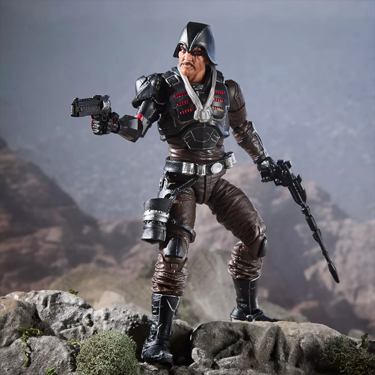 Major Bludd 6-inch highly detailed action figure from G.I. Joe Classified Series by Hasbro posed on rocky terrain