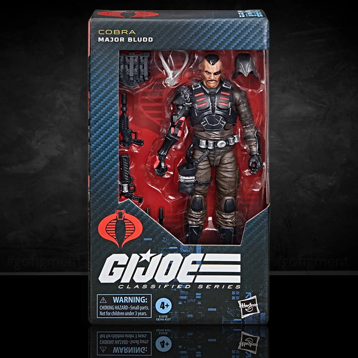 GI Joe Classified Series Major Bludd 6-inch action figure by Hasbro in detailed Cobra packaging