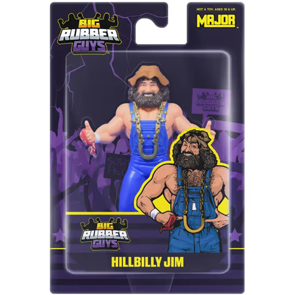 Hillbilly Jim Major Big Rubber Guys 1:9 Scale 8-Inch Posed Figure by Major Wrestling Action Figures