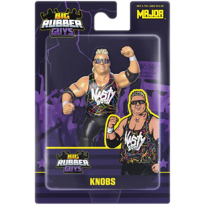 Nasty Boys Brian Knobs Major Big Rubber Guys 1:9 Scale 8-Inch Posed Wrestling Figure by Major in colorful singlet
