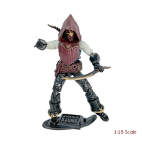 Malavar Quell the Bard -Vitruvian H.A.C.K.S. 1:18 Scale Action Figure by Boss Fight Studio Llc, hooded warrior with sword