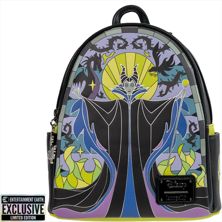 Sleeping Beauty Maleficent Stained Glass Mini-Backpack Loungefly