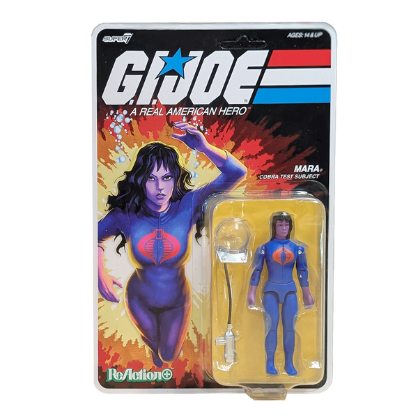Super7 Mara Cobra Test Subject GI Joe Action Figure ReAction+ 1/18 O-Ring Design Unpunched