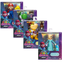 The Super Mario Galaxy Movie 5-Inch Scale Set of 4 Action Figures by JAKKS PACIFIC in boxed packaging