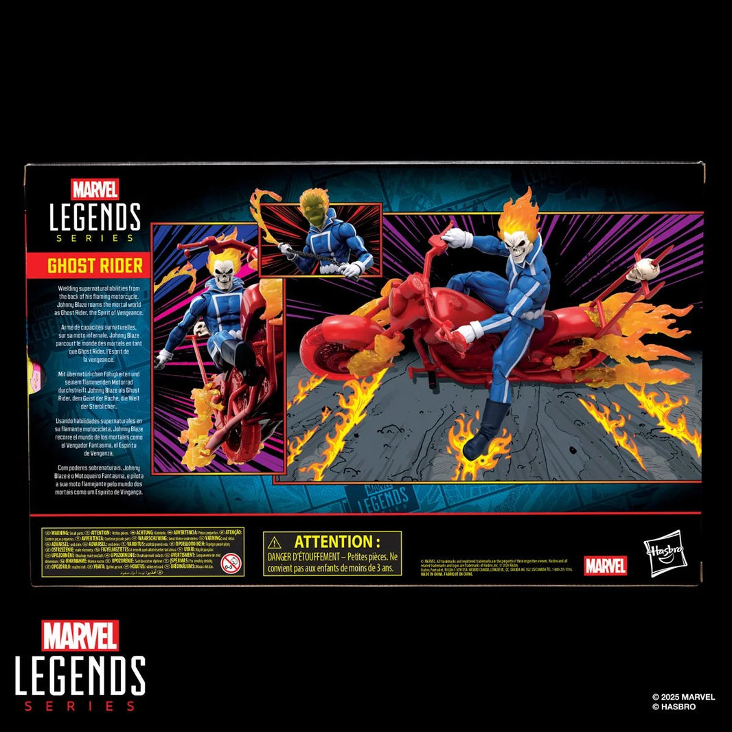 Marvel Legends Series Ghost Rider Johnny Blaze 6-Inch Action Figure with Motorcycle