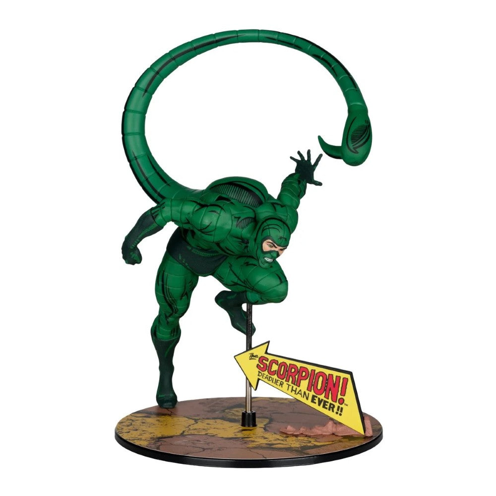 Scorpion - Brand New Day 1:10 Scale Posed Figure Scene McFarlane Toys #318 by Hasbro in action pose on stand with sign