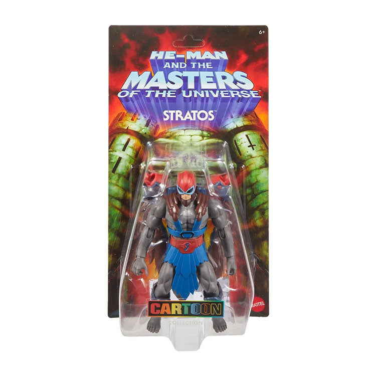 Masters of the Universe Origins 200X Stratos action figure by Mattel in blister pack with detailed cartoon styling