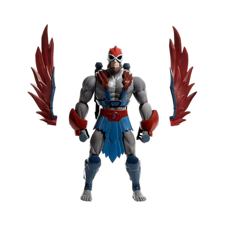 Mattel Masters of the Universe Origins Stratos action figure with detachable wings and 16 points of articulation