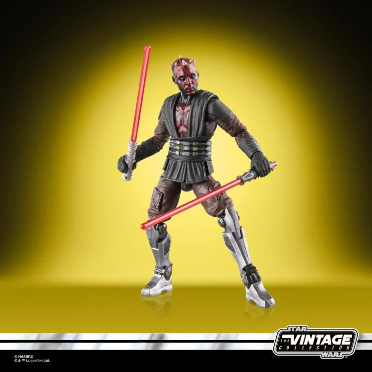 Star Wars Vintage Collection Maul (Maul - Shadow Lord)Action Figure (VC201) by Kenner with dual red lightsabers, detailed pose