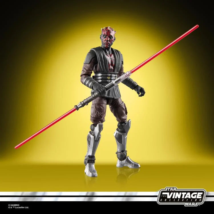Star Wars Vintage Collection Maul (Maul - Shadow Lord)Action Figure (VC201) by Kenner with double-bladed red lightsaber.