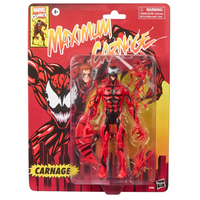 Marvel Comics Carnage action figure in red Maximum Carnage packaging with accessories