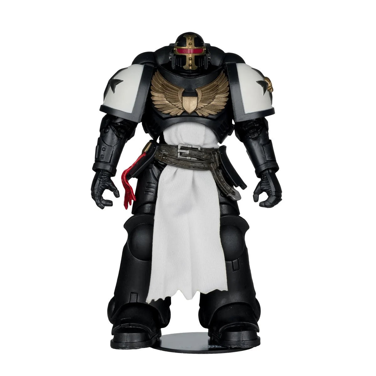 Primaris Crusader Black Templars 7" McFarlane Action Figure Wave 13, black and white armored figure by McFarlane Toys