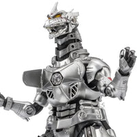 Mechagodzilla MFS-3 Exquisite Basic Series None Scale 7 3/4-Inch Action Figure Godzilla Against Mechagodzilla by Exquisite in silver robotic design