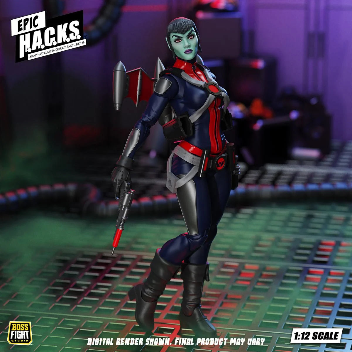 Mercy Zaleska 6" Boss Fight Studio Action Figure Epic HACKS Articulated standing with weapon