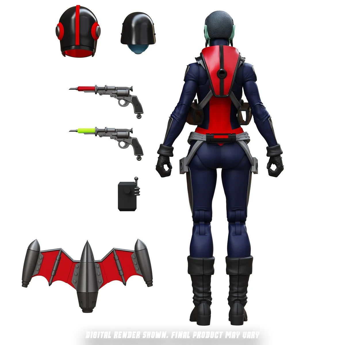 Mercy Zaleska 6" Boss Fight Studio Action Figure Epic HACKS Articulated with alternate heads, guns and bat wings