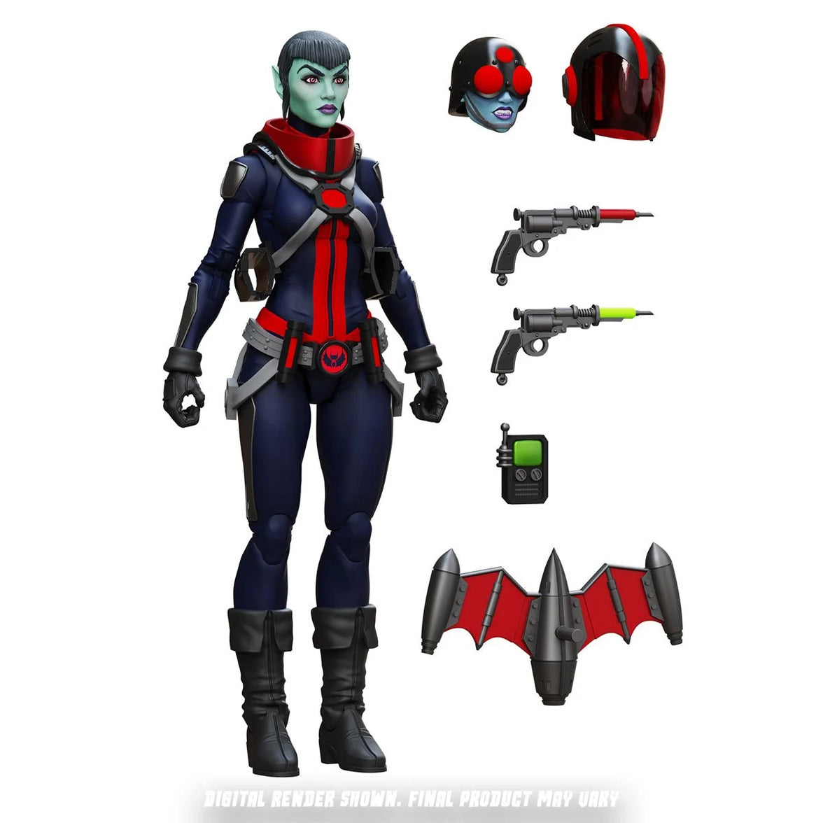 Mercy Zaleska 6" Boss Fight Studio Action Figure Epic HACKS Articulated with alternate heads guns device and wings