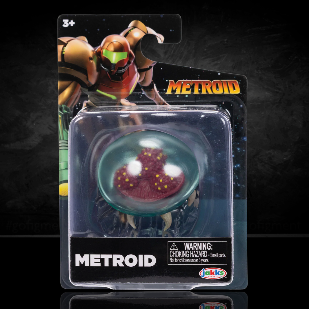 Metroid Prime Figure 2.5 inch Metroid World of Nintendo 3 Points of Articulation by Go Figment in packaging collectible toy
