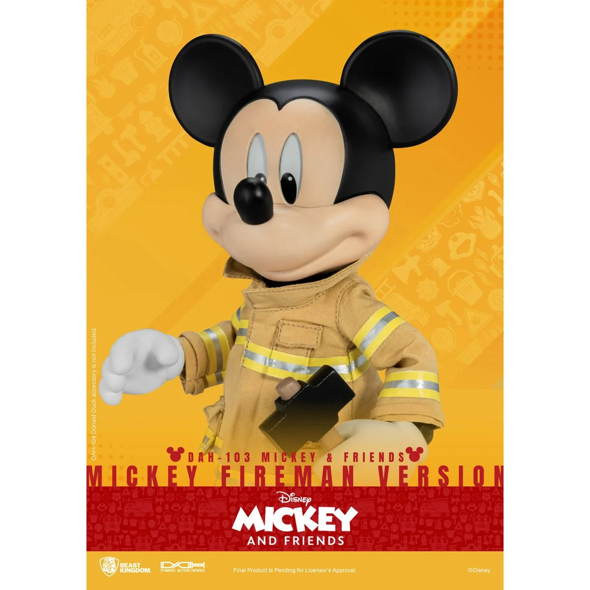 Beast Kingdom Mickey Mouse Fireman DAH-103 Dynamic 8-Ction Heroes Action Figure