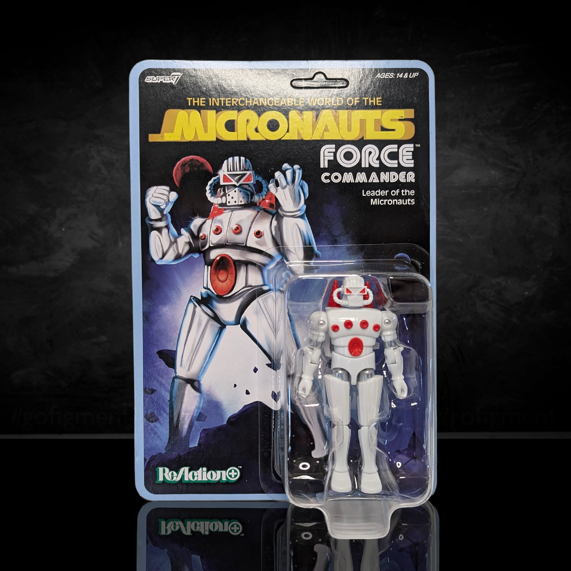 Micronauts Force Commander 3 3/4-Inch ReAction+ Figure – Vintage-Inspired Collectible Action Figure