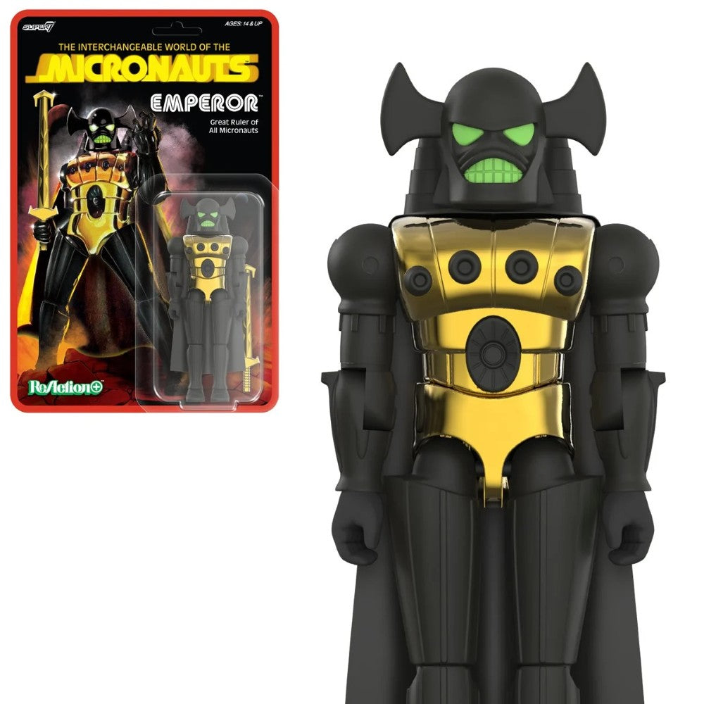Emperor Micronauts Super7 ReAction+ Action Figure with Sword and Cape