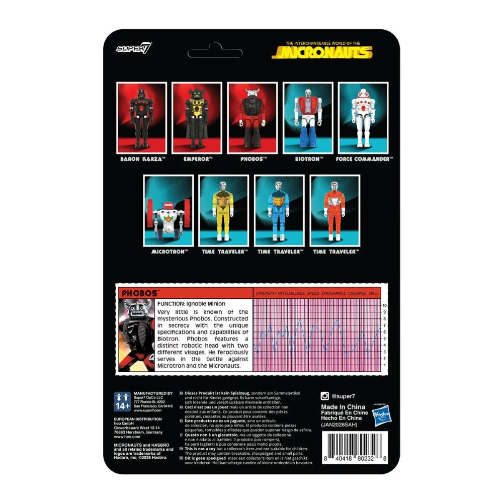 Phobos Micronauts Super7 ReAction+ Action Figure 12 Points of Articulation